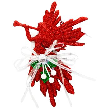 Red Angel Decoration with Decorations 17cm