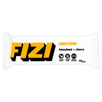 Батончик Fizi Hazelnut + Choco у шоколадній глазурі 45г - купити, ціни на Cупермаркет "Харків" - фото 1