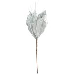 Artificial Poinsettia Silver 22cm