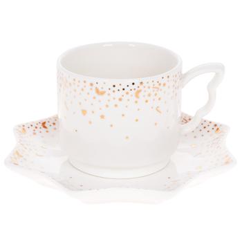 Bona Di Winter's Tale Porcelain Cup with Saucer 200ml