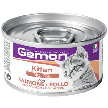 Gemon Wet Food with Salmon and Chicken for Kittens 85g