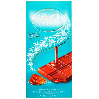 Шоколад Lindt Lindor соленая карамель 100г