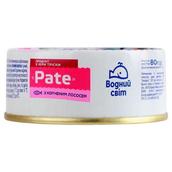 WVodnyi Svit Pate with Smoked Salmon Cod Caviar Product 80g - buy, prices for - photo 2