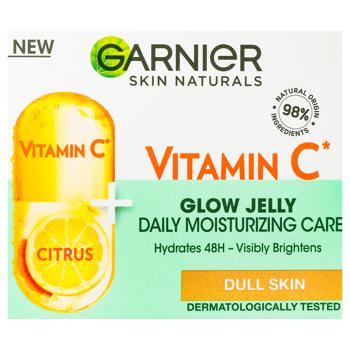 Garnier Skin Naturals Glow Jelly Moisturizing Facial Gel with Vitamin C 50ml - buy, prices for Za Raz - photo 1