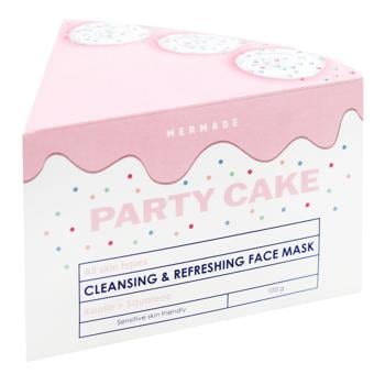 Mermade Creamy Face Mask with Kaolin, Squalane and Party Cake Spheres 100g