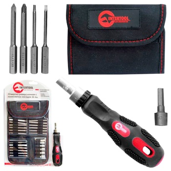 InterTool Reverse Screwdriver with a Set of Bits 26pcs VT-1026 - buy, prices for NOVUS - photo 3