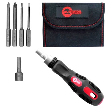 Intertool Reversible Screwdriver With Nozzles Set 26 Units VT-1026 - buy, prices for MegaMarket - photo 1