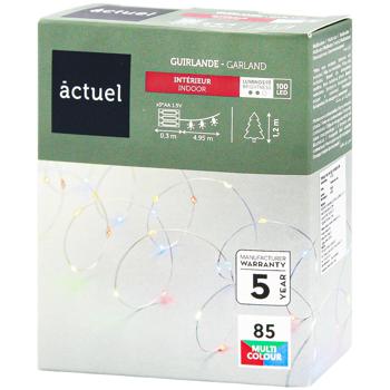 Гірлянда Actuel Роса 100LED мультиколор на батарейках 8 програм 5,25м - купити, ціни на Auchan - фото 1