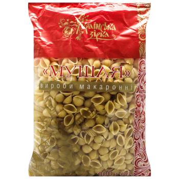 Ukrainska Zirka Shells Pasta 800g - buy, prices for COSMOS - photo 1