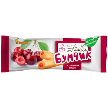 Трубочки фас. БУМКОРН Kinder Бумчик кукур. зі смаком вишні / 16 г / 24 - buy, prices for Torba - photo 1