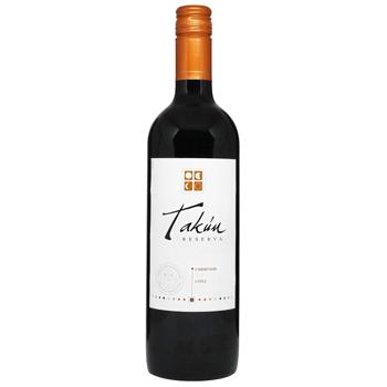 Вино Takun Carmenere Reserva червоне сухе 14% 0,75л - купити, ціни на КОСМОС - фото 1