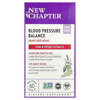 Поддержка артериального давления, Blood Pressure, New Chapter, 60 капсул - купити, ціни на Біотус - фото 2