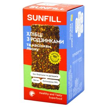 Хлібці Sunfill Дитячі з родзинками та насінням льону 100г - купити, ціни на КОСМОС - фото 1