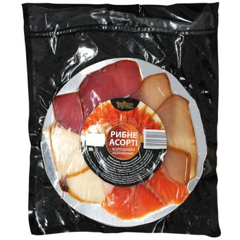 Ukrainska Zirka Cold-Smoked Assorted Fish Slices 200g - buy, prices for COSMOS - photo 1