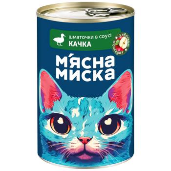 Корм вологий М'ясна Миска з качкою для котів 415г
