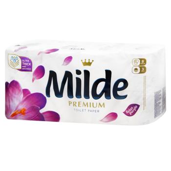 Milde Premium Relax Purple 3-ply Toilet Paper 8pcs - buy, prices for COSMOS - photo 2