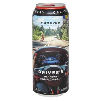 Forever Driver's Blanche Non-Alcoholic Unfiltered Light Beer 0.5l - buy, prices for NOVUS - photo 1