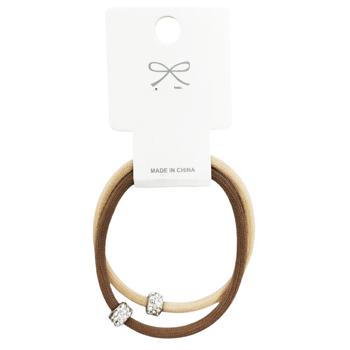 Hair Elastic Band with Decor 2pcs 3151-9 - buy, prices for COSMOS - photo 2