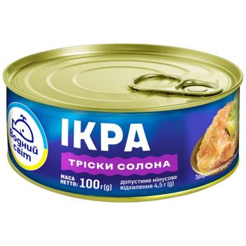 Vodnyi Svit Cod Caviar 100g - buy, prices for Epicentr FOOD - photo 1