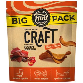 Flint Craft Rye-Wheat Wavy Rusks with Spicy Jerky Flavor 90g - buy, prices for MegaMarket - photo 1