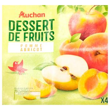 Auchan Apple-apricot Fruit Puree 100g - buy, prices for Auchan - photo 1