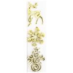 Прикраса-підвіска Chomik Олень, сніжинка, сніговик 7шт