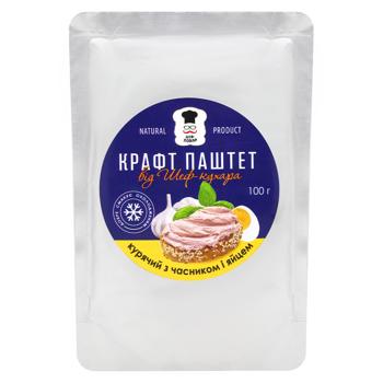 Shef Povar Chicken Pâté with Garlic and Egg 100g - buy, prices for NOVUS - photo 1