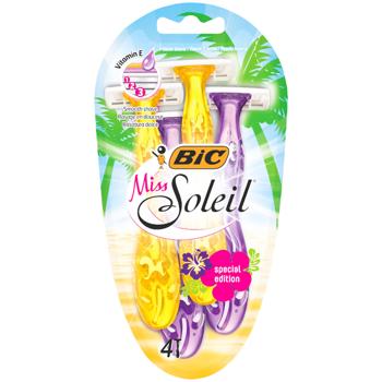 Бритва BIC Miss Soleil Tropical жіноча одноразова 4шт - купити, ціни на METRO - фото 1