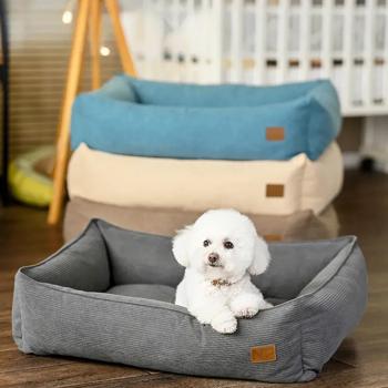 Noble Pet Albert Velvet лежак для собак 90х60 см - сірий - купить, цены на MasterZoo - фото 6