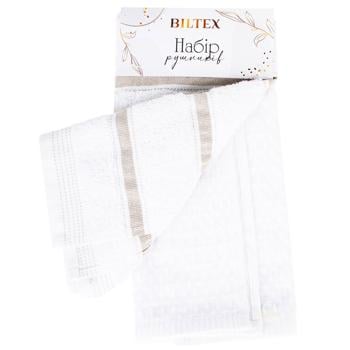 Biltex White Kitchen Towel Set 40x60cm
