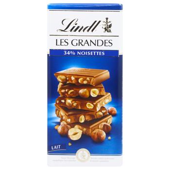 Lindt Les Grandes Milk Chocolate with Whole Hazelnuts 150g - buy, prices for Tavria V - photo 1
