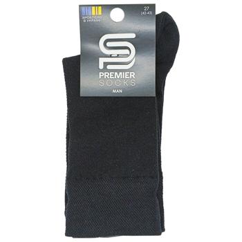 Носки Premier Socks мужские классические сетка р.27 черный - купить, цены на Чудо Маркет - фото 1