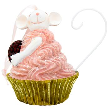 Декоративна підвісна фігурка Мишка в капкейці 11см 3 дизайни 838-440 BONADI 1 шт - купить, цены на WINETIME - фото 5