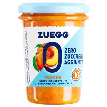 jam zuegg peach 220g glass jar