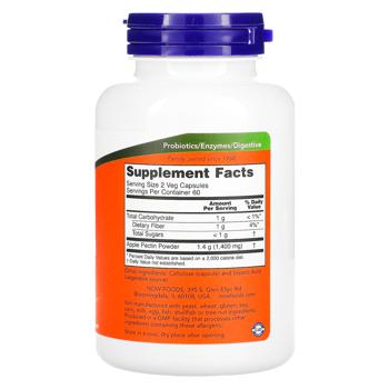 Now Foods Apple Pectin 700mg 120 capsules - buy, prices for Biotus - photo 2