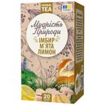 Чай фруктово-трав’яний Мудрість природи Імбир, м’ята та лимон 20 шт. 2 г