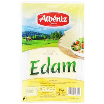 Albeniz Edam Cheese Sliced 45% 65g - buy, prices for Auchan - photo 1