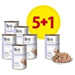 Brit Grain Free Veterinary Diets Gastrointestinal набір вологого корму для собак 5+1 шт х 400 г - лосось та горох