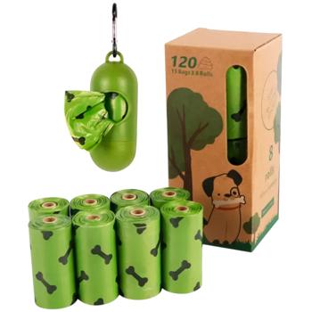 Lapka Dog Cleaning Bags 8 Rolls x 15 Bags + Container - buy, prices for MasterZoo - photo 1