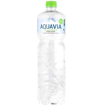Вода Aquavia негазированная родниковая природная щелочная 1л - купить, цены на МегаМаркет - фото 1