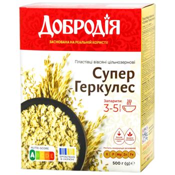 Пластівці вівсяні Добродія Супер Геркулес 500г - купити, ціни на КОСМОС - фото 1