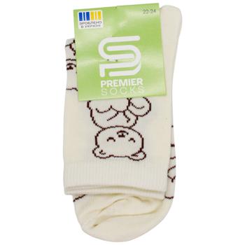 Premier Socks Bear Teenage Crew Socks s.22-24 Milky White