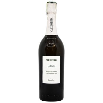 Вино ігристе Merotto Colbelo Prosecco Superiore біле екстра сухе 11% 0,75л - купити, ціни на МегаМаркет - фото 1
