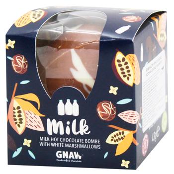 Gnaw Milk Chocolate Bomb for Hot Chocolate with Marshmallows 43g - buy, prices for WINETIME - photo 1