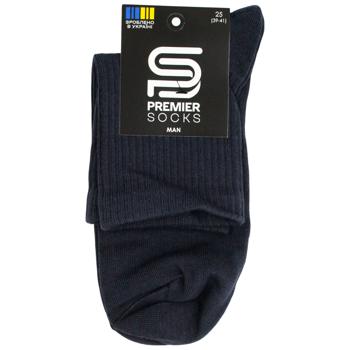 Шкарпетки Premier Socks чоловічі середні однотонні р.25, 27, 29 чорний/графіт - купити, ціни на ЕКО Маркет - фото 3
