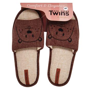 Twins Indoor Women's Slippers with Embroidery s.36-41 in Assortment - buy, prices for NOVUS - photo 2