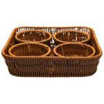 Set Wicker Fruit Bowl 5 items 24*24*4cm