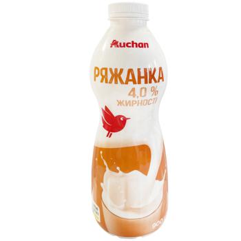 Ряженка Auchan 4% 900мл - купить, цены на Auchan - фото 1