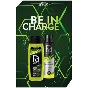 Fa Men Sport Energy Boost Shower Gel 250ml + Fa Men Sport Energy Boost Antiperspirant 150ml Gift Set