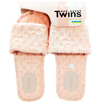 Тапочки женские Twins Terry 14135 персиковые р.38/39 - купить, цены на Cупермаркет "Харьков" - фото 1